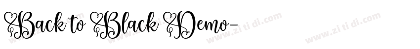 Back to Black Demo字体转换